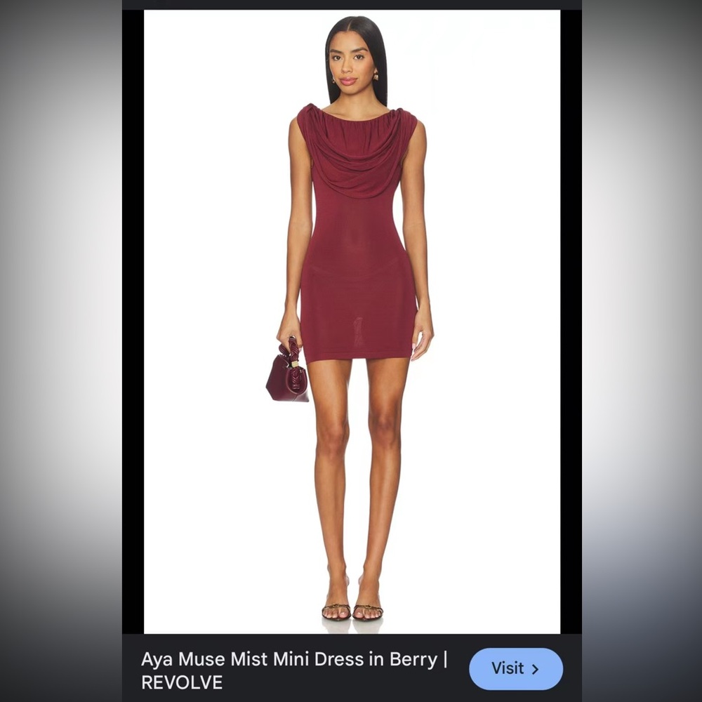 Aya Muse Mist Mini Dress in berry